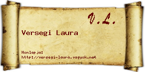 Versegi Laura névjegykártya